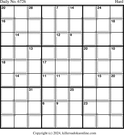 Killer Sudoku for 5/18/2024