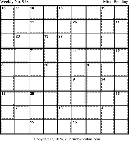 Killer Sudoku for the week starting 5/13/2024