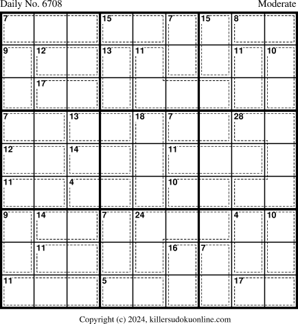 Killer Sudoku for 4/30/2024