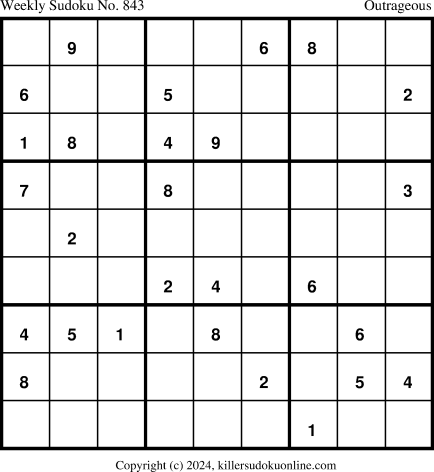 Killer Sudoku for 4/29/2024