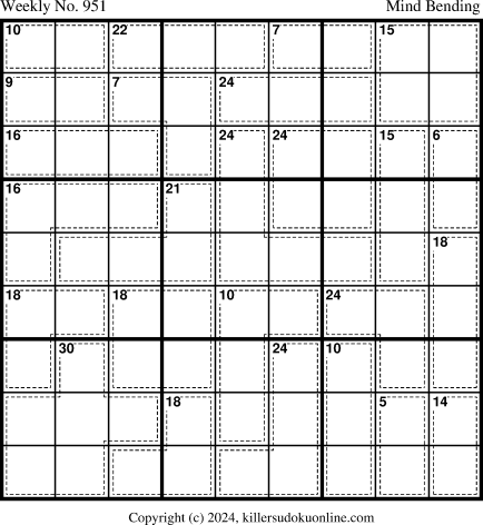 Killer Sudoku for the week starting 3/25/2024