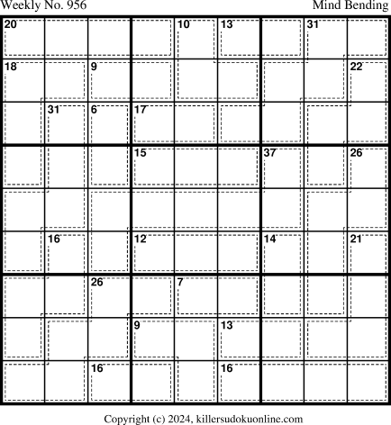 Killer Sudoku for the week starting 4/29/2024