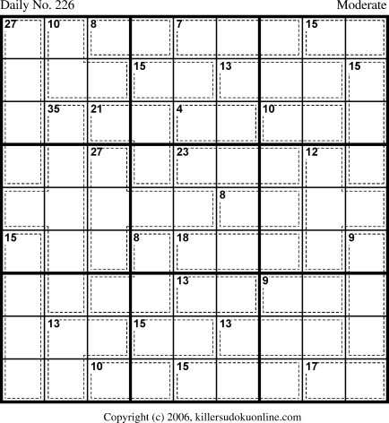 Killer Sudoku for 8/9/2006