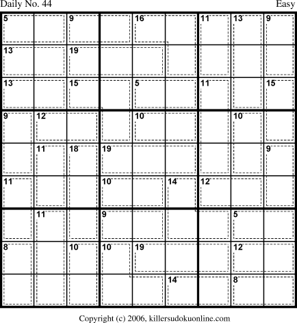 Killer Sudoku for 2/8/2006