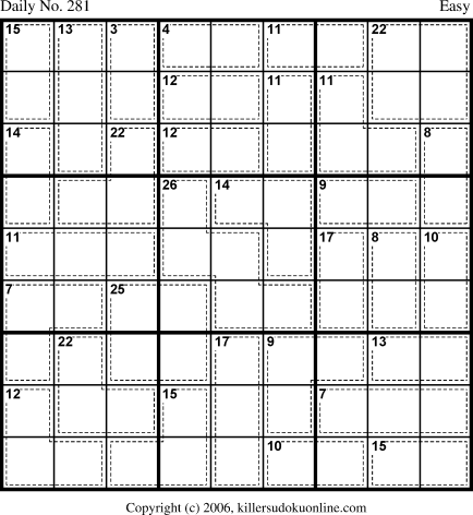 Killer Sudoku for 10/3/2006
