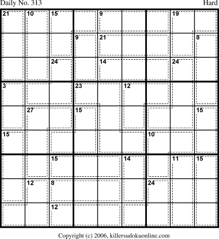 Killer Sudoku for 11/3/2006