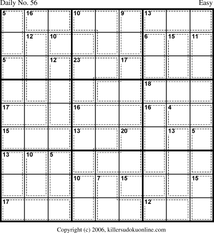 Killer Sudoku for 2/20/2006