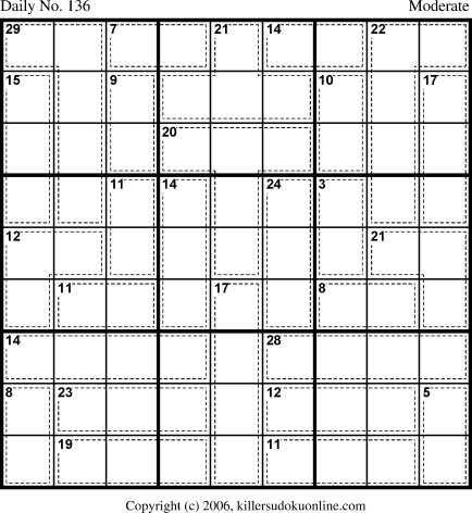 Killer Sudoku for 5/11/2006