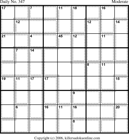 Killer Sudoku for 12/7/2006