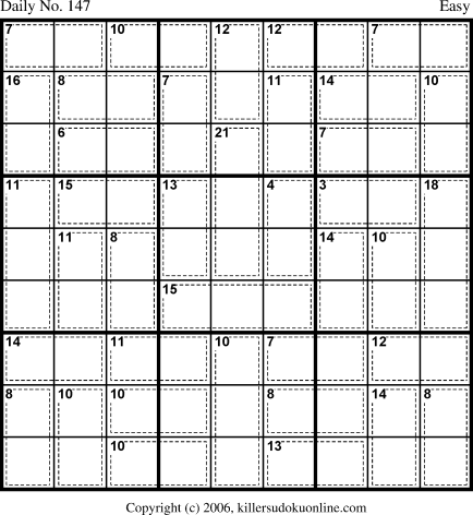 Killer Sudoku for 5/22/2006
