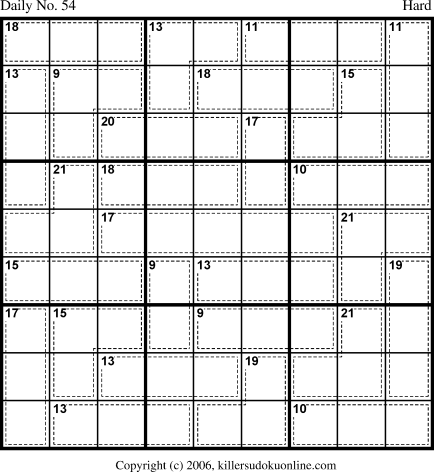 Killer Sudoku for 2/18/2006