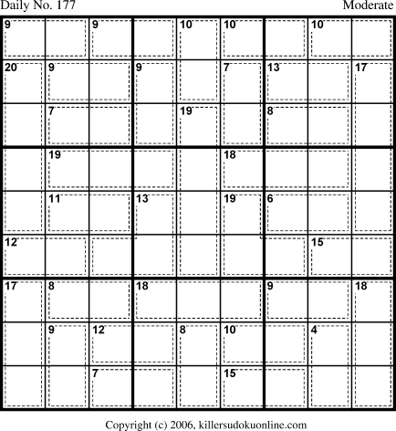 Killer Sudoku for 6/21/2006