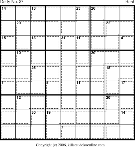 Killer Sudoku for 3/19/2006