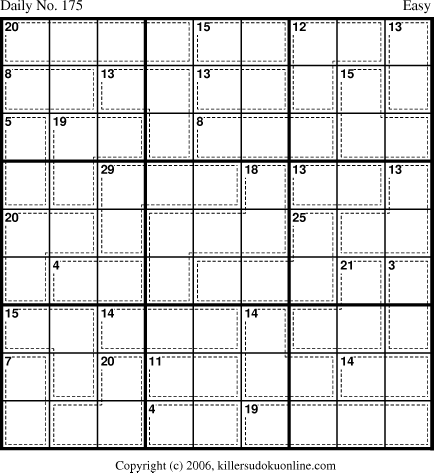 Killer Sudoku for 6/19/2006