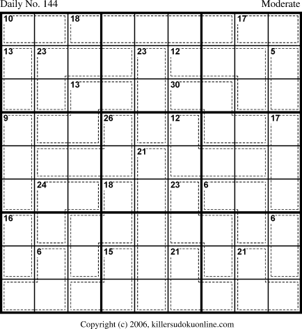 Killer Sudoku for 5/19/2006