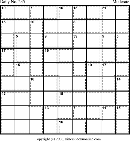Killer Sudoku for 8/18/2006