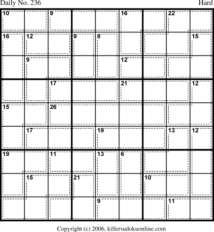 Killer Sudoku for 8/19/2006