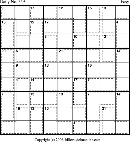 Killer Sudoku for 12/19/2006
