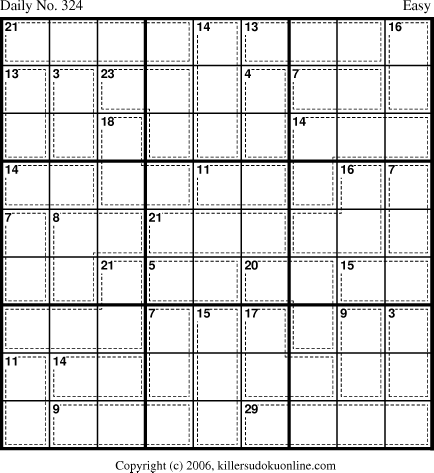 Killer Sudoku for 11/14/2006