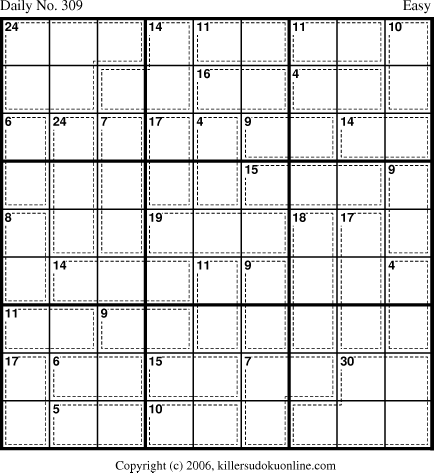 Killer Sudoku for 10/30/2006