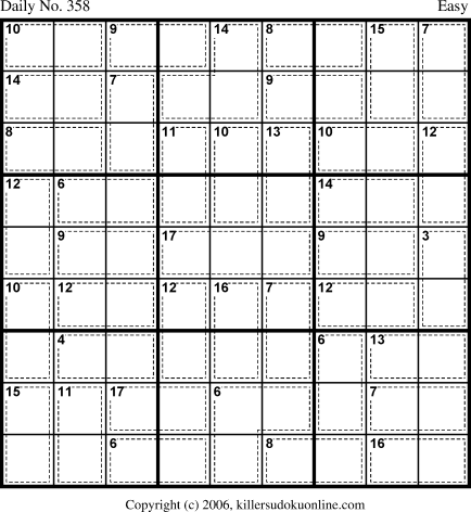 Killer Sudoku for 12/18/2006