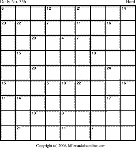 Killer Sudoku for 12/16/2006
