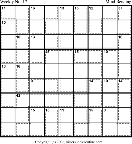 Killer Sudoku for 5/1/2006