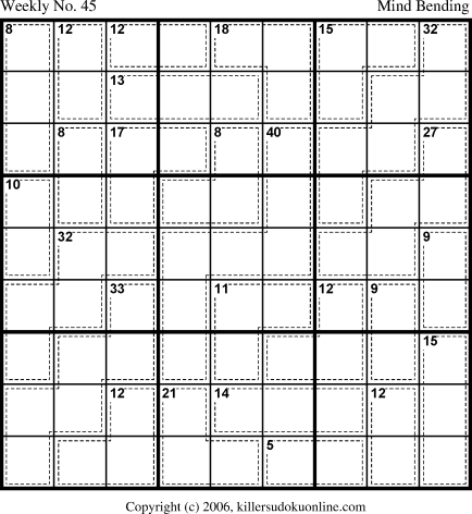 Killer Sudoku for 11/13/2006