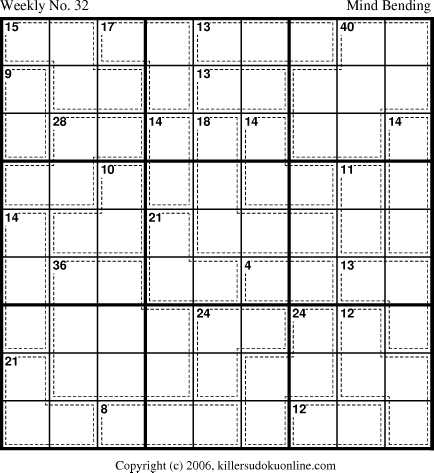 Killer Sudoku for 8/14/2006