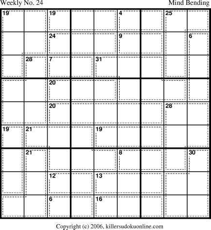 Killer Sudoku for 6/19/2006