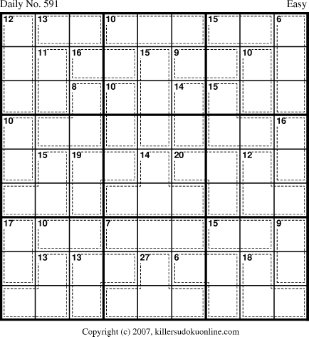 Killer Sudoku for 8/8/2007