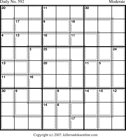 Killer Sudoku for 8/9/2007