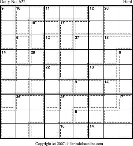 Killer Sudoku for 9/8/2007