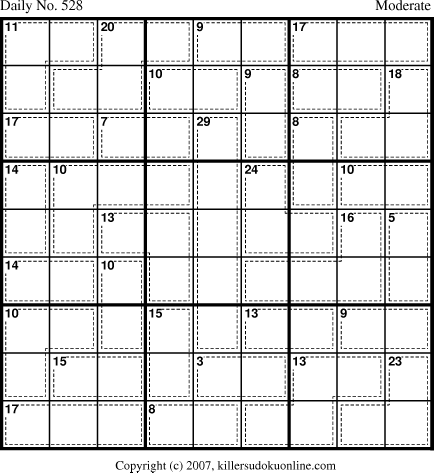 Killer Sudoku for 6/6/2007