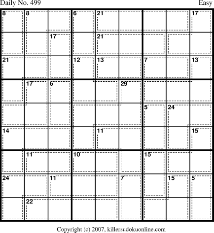 Killer Sudoku for 5/8/2007