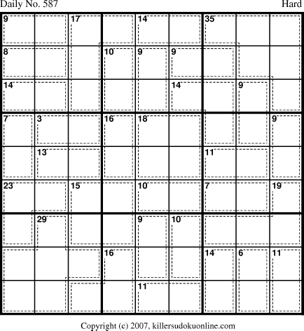 Killer Sudoku for 8/4/2007