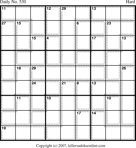 Killer Sudoku for 6/8/2007