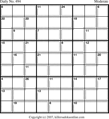 Killer Sudoku for 5/3/2007