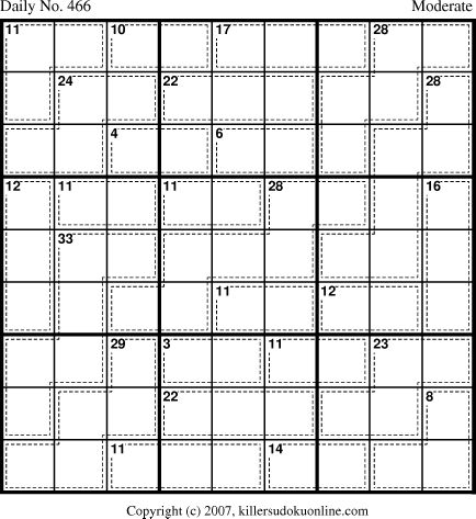 Killer Sudoku for 4/5/2007