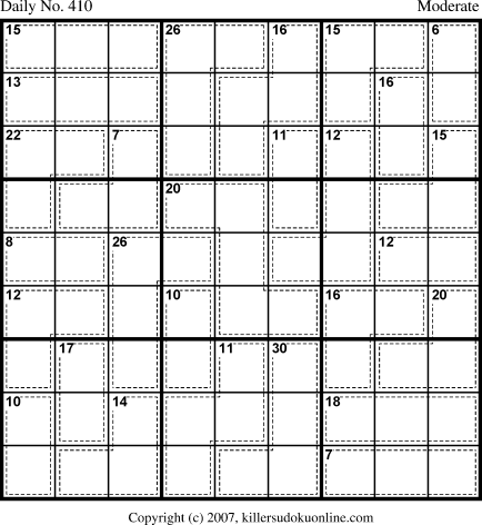 Killer Sudoku for 2/8/2007