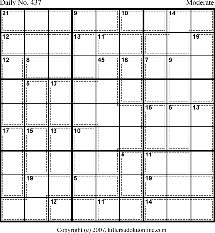 Killer Sudoku for 3/7/2007