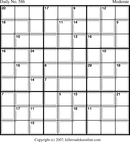Killer Sudoku for 8/3/2007