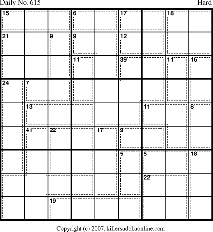 Killer Sudoku for 9/1/2007