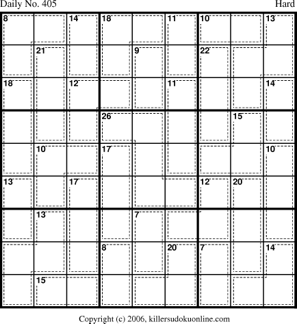 Killer Sudoku for 2/3/2007