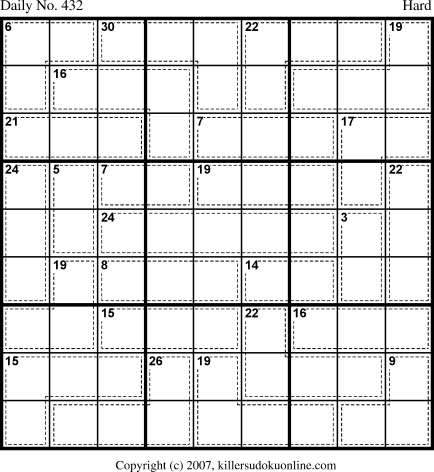 Killer Sudoku for 3/2/2007