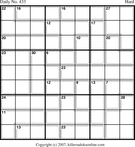 Killer Sudoku for 3/3/2007