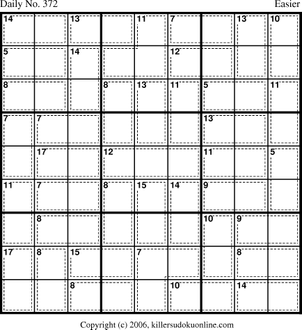 Killer Sudoku for 1/1/2007