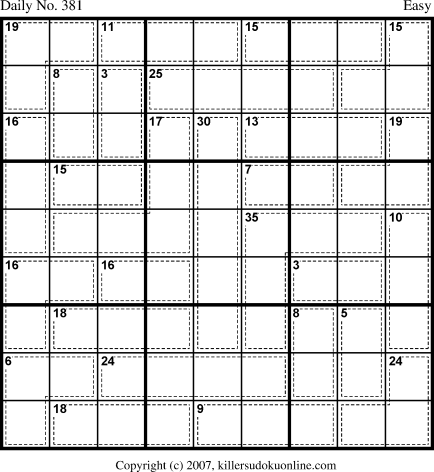 Killer Sudoku for 1/10/2007