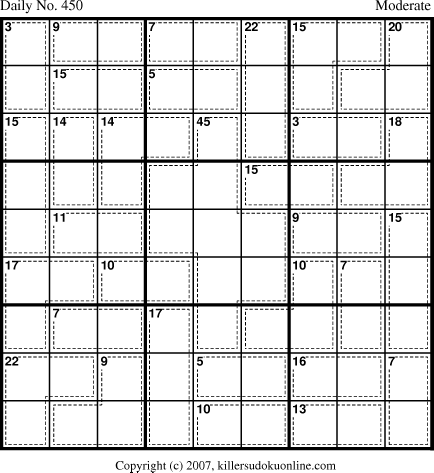 Killer Sudoku for 3/20/2007