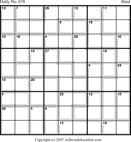 Killer Sudoku for 11/3/2007